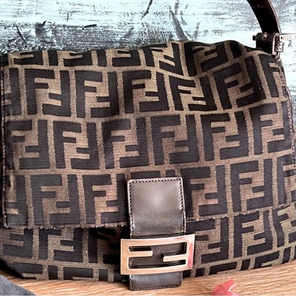 AUTHENTIC VINTAGE FENDI ZUCCA MAMA BAGUETTE - Picture 6 of 14